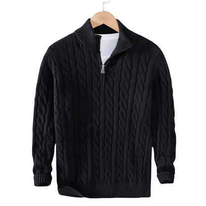 Claudio Cable Knit Quarter-Zip | CHARM CULTURE™